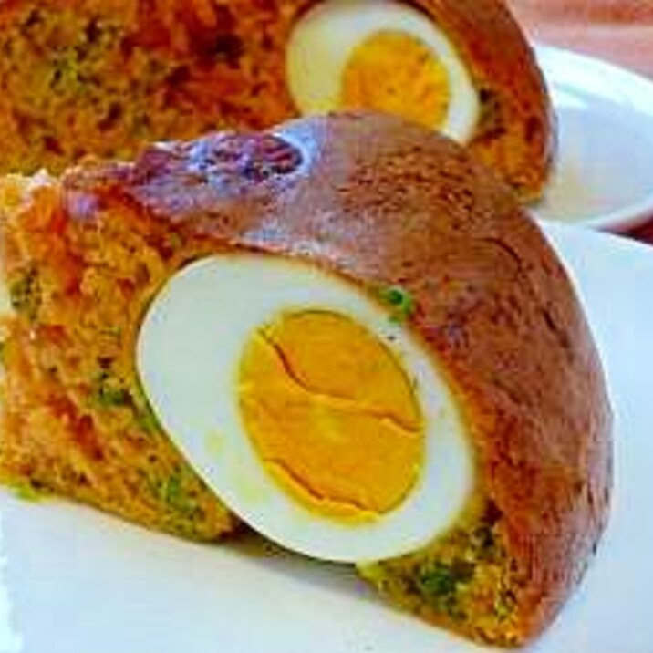 炊飯器で♪ ゆで卵とウィンナーとパセリのケークサレ